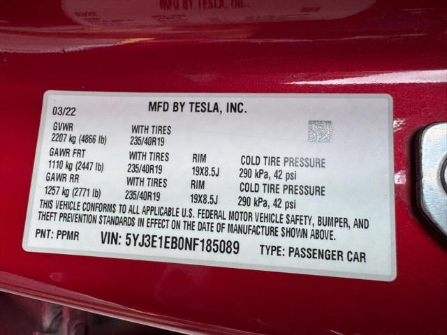 2022 Tesla Model 3 Long Range Dual Motor All-Wheel Drive