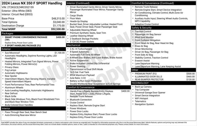 2024 Lexus NX 350 F SPORT Handling