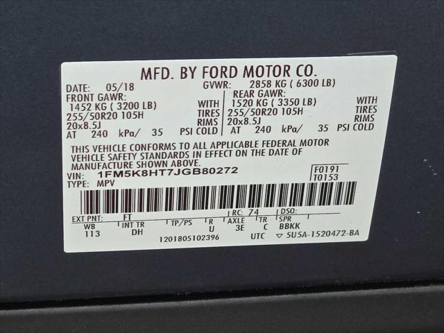 2018 Ford Explorer Platinum