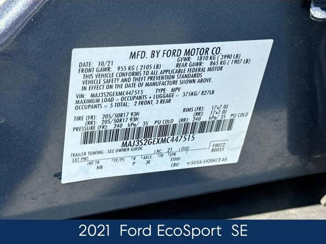 2021 Ford EcoSport SE