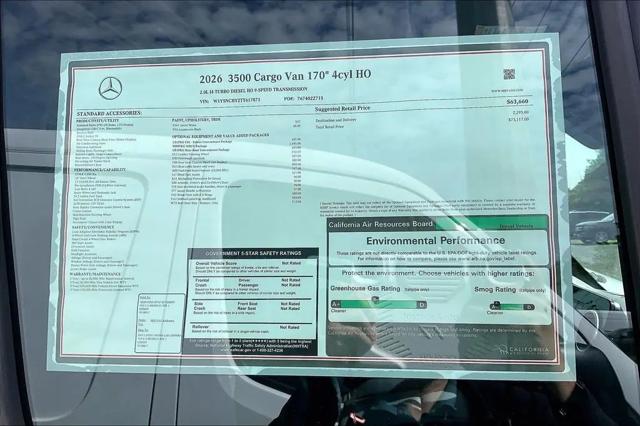 2026 Mercedes-Benz Sprinter 3500 High Roof 4-Cyl Diesel HO