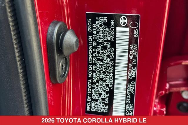2026 Toyota Corolla Hybrid Hybrid LE
