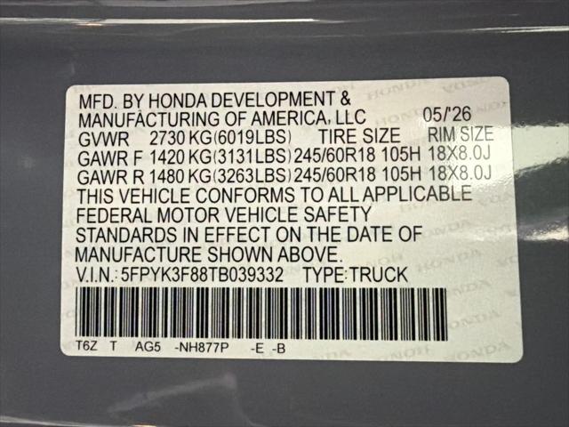 2026 Honda Ridgeline Black Edition