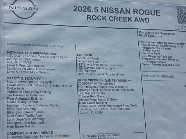 2026 Nissan Rogue Rock Creek