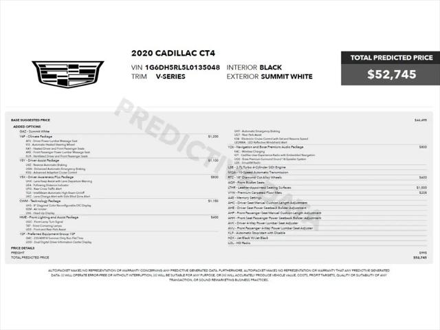 2020 Cadillac CT4 V-Series
