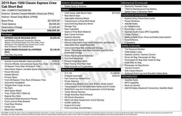 2019 Ram 1500 Classic Express Crew Cab 4x4 5'7" Box