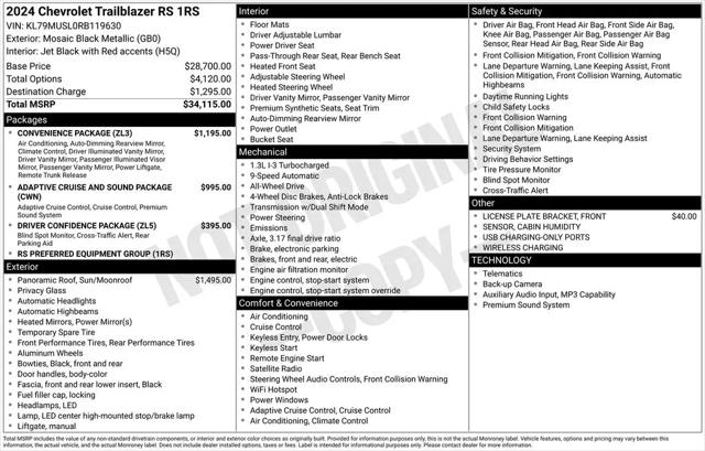 2024 Chevrolet TrailBlazer AWD RS