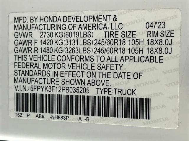2023 Honda Ridgeline Sport