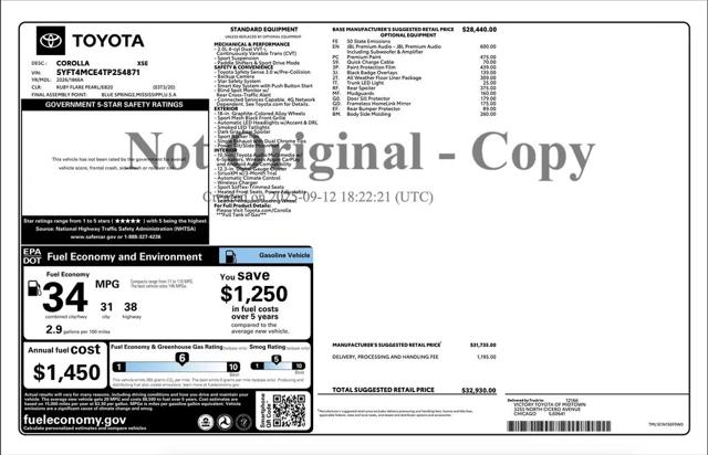 2026 Toyota Corolla XSE