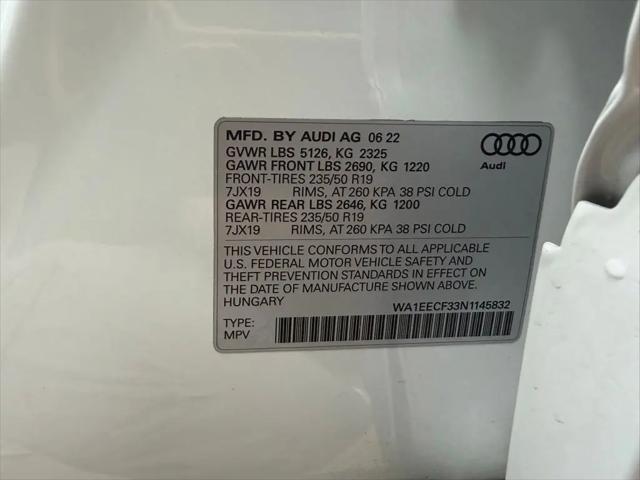 2022 Audi Q3 Premium Plus 45 TFSI S line quattro Tiptronic