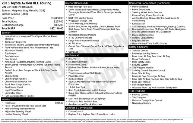 2015 Toyota Avalon XLE Touring