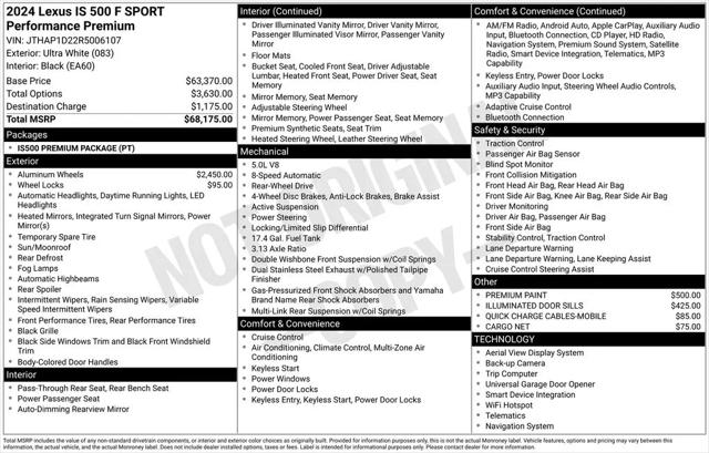 2024 Lexus 500 F SPORT Performance Premium