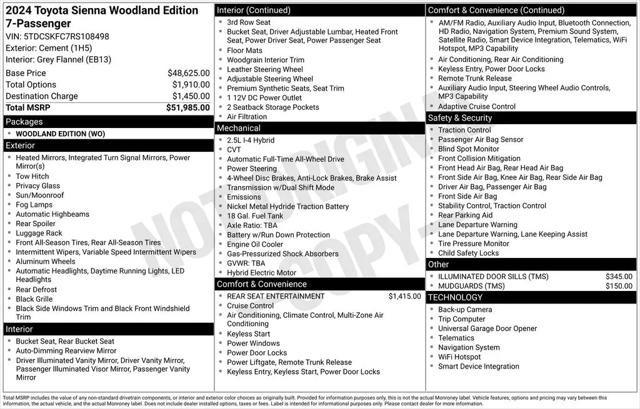 2024 Toyota Sienna Woodland Edition