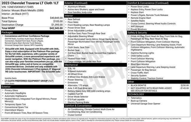2023 Chevrolet Traverse AWD LT Cloth