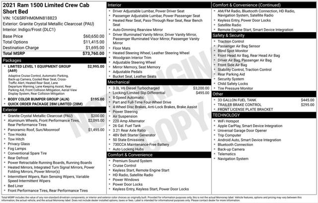 2021 Ram 1500 Limited Crew Cab 4x4 5'7" Box