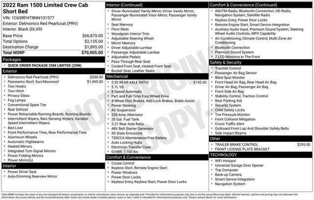2022 RAM 1500 Limited Crew Cab 4x4 57 Box 2022 RAM 1500 Limited Crew Cab 4x4 57 Box