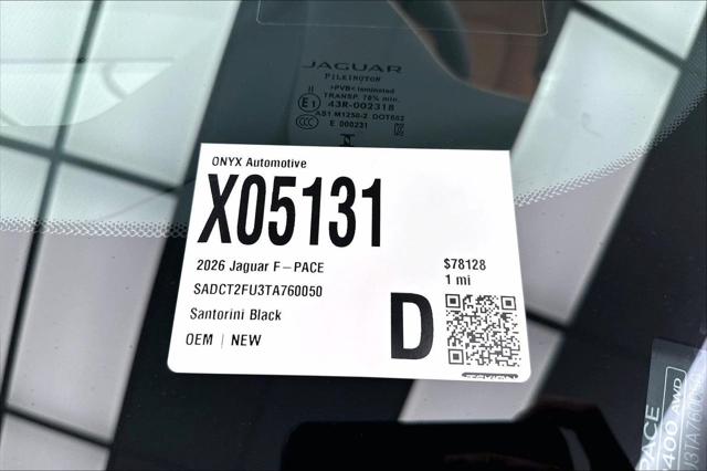 2026 Jaguar F-PACE R-Dynamic S P400 AWD Automatic