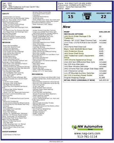 2019 Ram 2500 Tradesman Crew Cab 4x4 6'4" Box