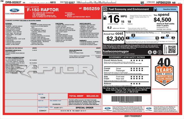 2017 Ford F-150 Raptor