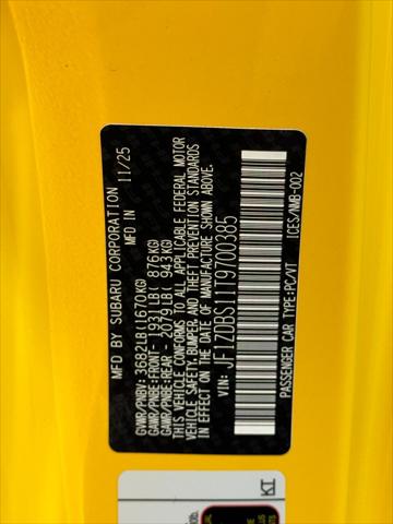 2026 Subaru BRZ Series.Yellow