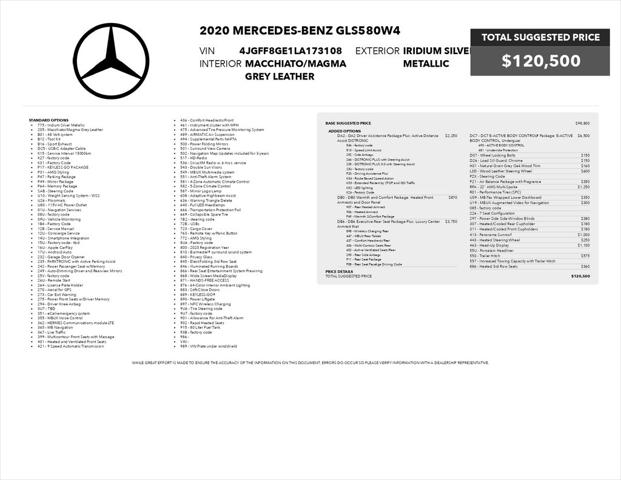 2020 Mercedes-Benz GLS GLS 580 4MATIC