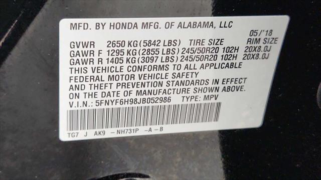 2018 Honda Pilot Touring