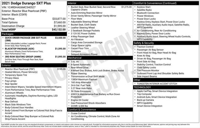 2021 Dodge Durango SXT Plus RWD