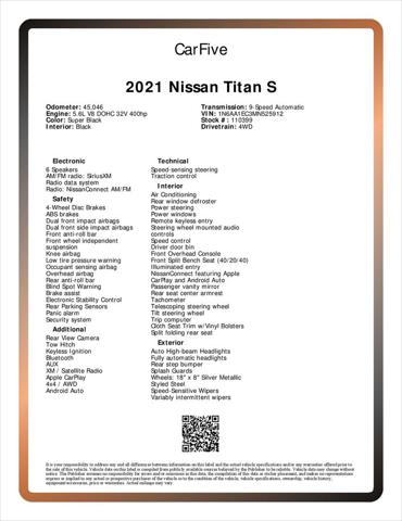 2021 Nissan Titan Crew Cab S 4x4