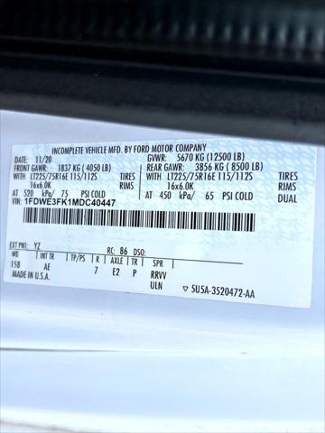 2021 Ford E-350 Cutaway Base