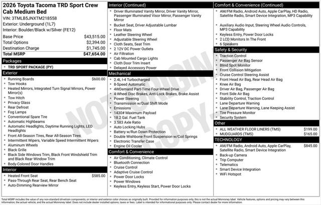 2026 Toyota Tacoma TRD Sport