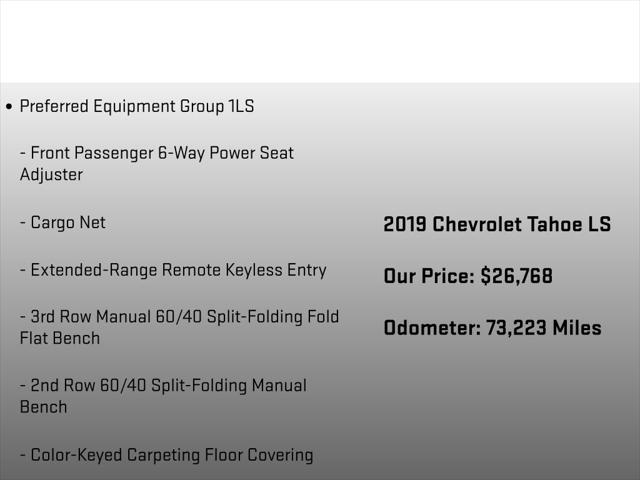 2019 Chevrolet Tahoe LS