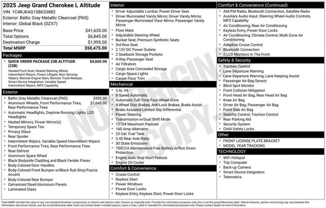 2025 Jeep Grand Cherokee L Altitude 4x4
