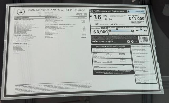 2026 Mercedes-Benz AMG GT PRO 4MATIC+