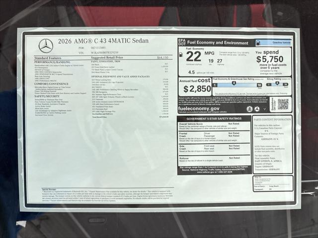2026 Mercedes-Benz AMG C 43 4MATIC