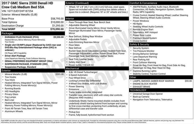 2017 GMC Sierra 2500HD Denali for sale in Slidell, LA