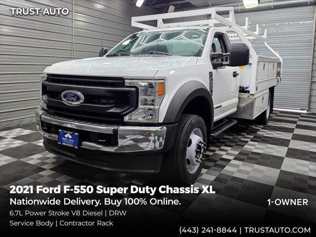 2021 Ford F-550 XL 169''WB DRW Regular Cab Service Body w/Contractor Rack for sale in Sykesville, MD