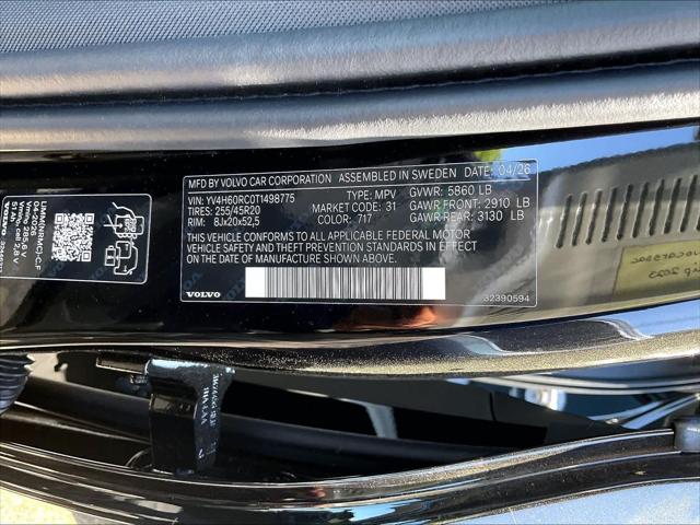 2026 Volvo XC60 Plug-In Hybrid Plus, T8 AWD Electric/Gasoline, Dark