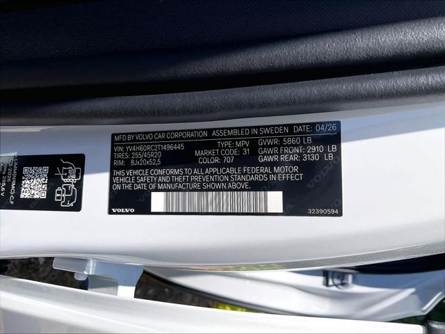 2026 Volvo XC60 Plug-In Hybrid Plus, T8 AWD Electric/Gasoline, Dark