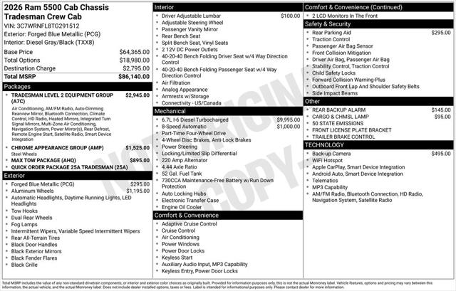 2026 Ram 5500 Tradesman/Big Horn