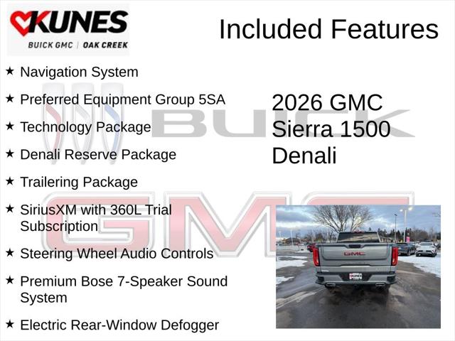 2026 GMC Sierra 1500 Crew Cab, Short Bed, Denali, 4WD