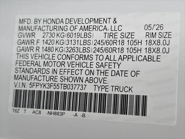 2026 Honda Ridgeline RTL