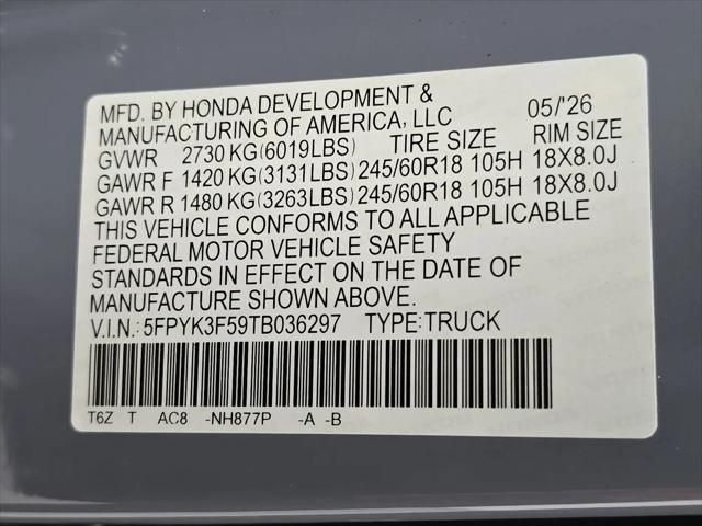 2026 Honda Ridgeline RTL