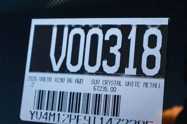 2026 Volvo XC90 Plus, B5 AWD Gas (mild hybrid), Gasoline, Bright, 7 Seats