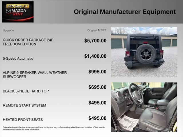 2018 Jeep Wrangler JK Unlimited Freedom Edition 4x4