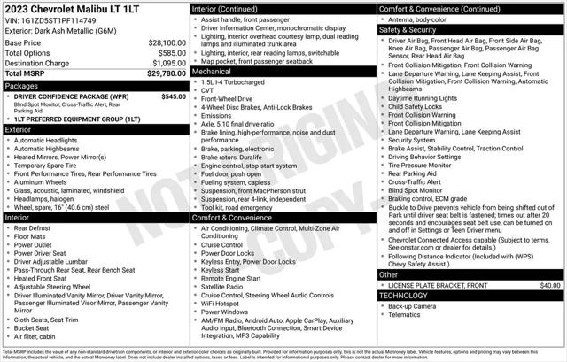 2023 Chevrolet Malibu FWD 1LT