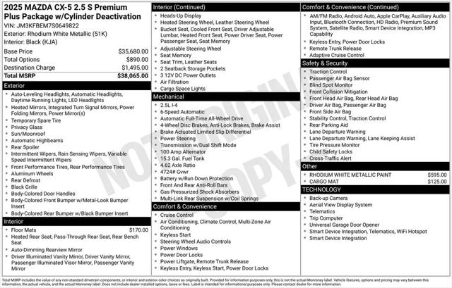 2025 Mazda CX-5 2.5 S Premium Plus