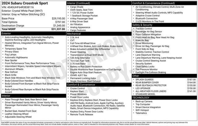 2024 Subaru Crosstrek Sport
