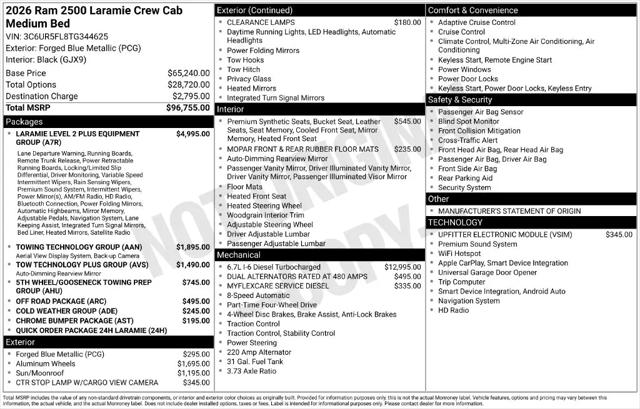 2026 Ram 2500 Laramie Crew Cab 4x4 64 Box