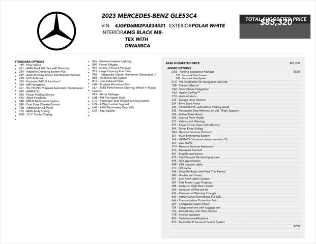 2023 Mercedes-Benz AMG GLE 53 4MATIC