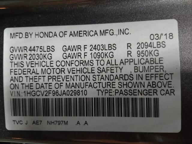 2018 Honda Accord Touring 2.0T